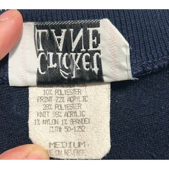 Vintage Cricket Lane Plaid Polo Sweater M 80s Blackwatch Preppy Gold Buttons - Picture 4 of 10